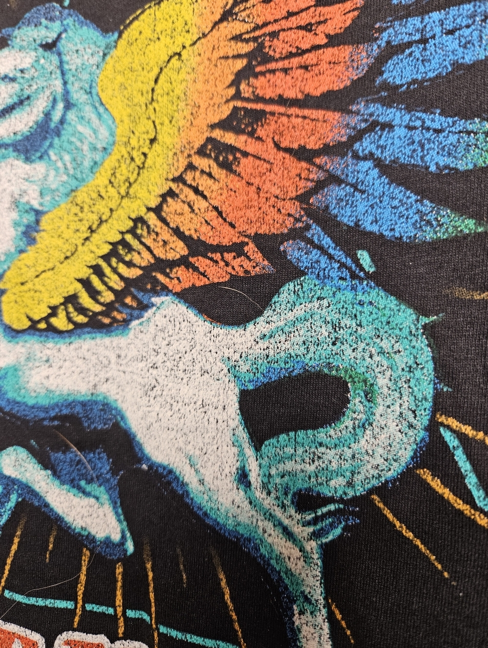Steve Miller Band Black T-Shirt Men Small Retro Pegasus Rock Tee NEW - Picture 5 of 10